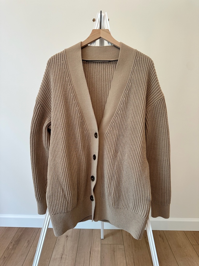 Lululemon Knit Button Front Cardigan In Shade Light Brown/Beige